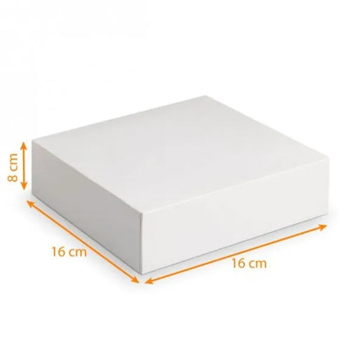White Square Cake Boxes 16x16x8cm pack of 50