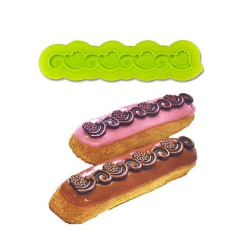 Moule Silicone Dentelle Relief Frise Paquerettes 1