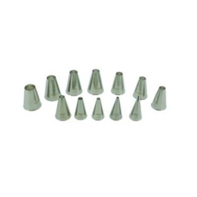 Mallard Ferriere Box of 12 Plain Piping Nozzles S/Steel 1