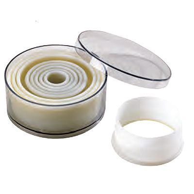 Mallard Ferriere Set of 9 Plain Round Exoglass Dough Cutters 1