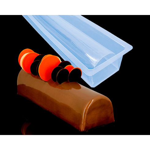 Yule Log Cake Mould In Plastic- Half Sphere 509X83X70 1