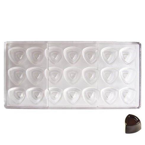 Round Triangle Praline poly Mould 21 Pcs 12G 28X28X20 21