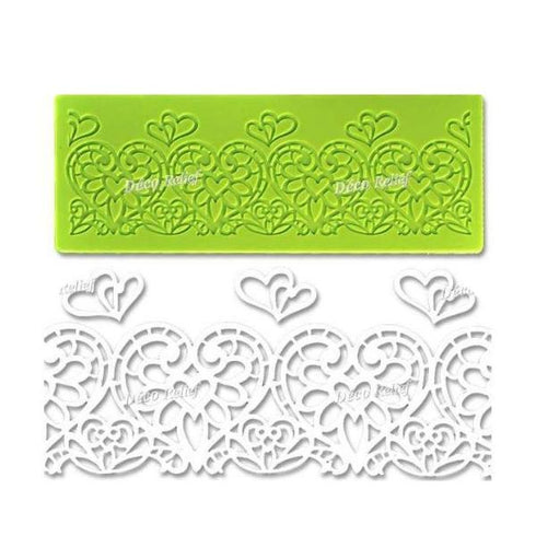Silicone Lace Mould Heart 190X70Mm 1