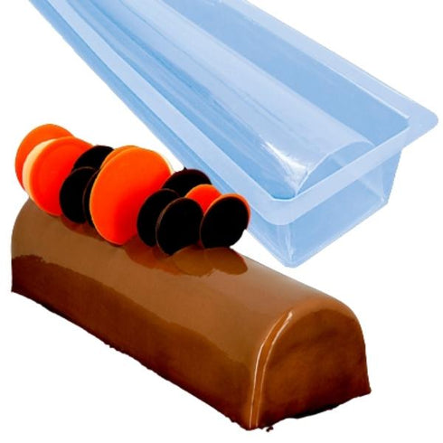 Yule Log Cake Mould In Plastic- Half Sphere 509X83X70 12