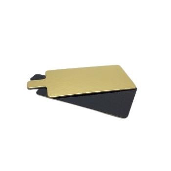 Gold/Black Rectangular Cake Bases - 13cm x 4.5cm 200 PCS