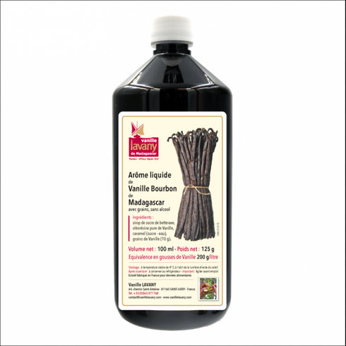 Bourbon Madagascar Vanilla Natural Extract With Seeds (Alcohol Free) 1L